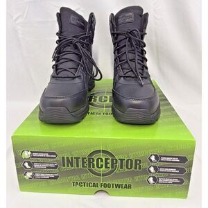 Interceptor Force 2.0 Tactical Boots Black ASTM F2413-24 Safety Toe Mens 7.5
